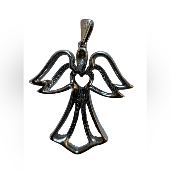 Diamond guardian angel pendant 925 silver - Picture 6 of 8